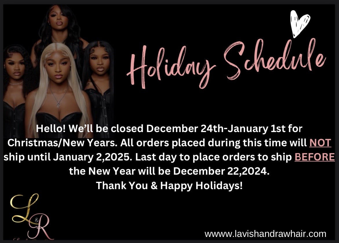 Holiday Schedule