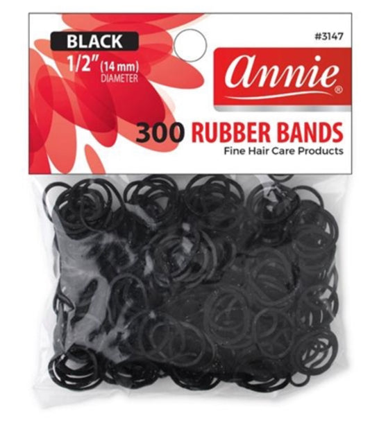 Black Rubber Bands 300pc.